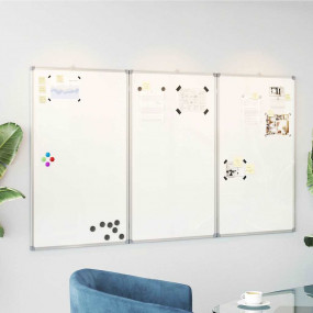 Magnetic Whiteboard Foldable 59.1x39.4x0.7" Aluminium