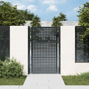 Patio Gate Anthracite 41.3x78.7" Steel
