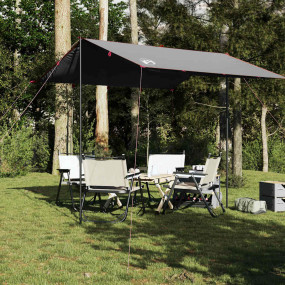 Camping Tarp Grey and Orange 118.1x115.7" Waterproof