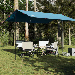 Camping Tarp Blue 141.7x115.7" Waterproof