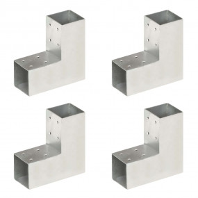 Post Connectors 4 pcs L Shape Galvanized Metal 2.80x2.8...
