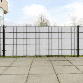 Balcony Screens 10 pcs White 100.4x7.5" Poly Rattan