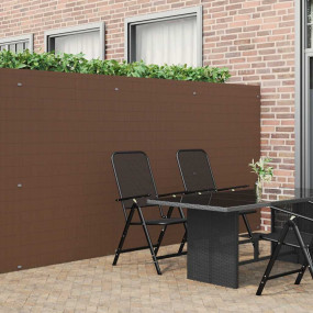 Patio Fence Double-Sided Brown 5.9x9.8' PVC