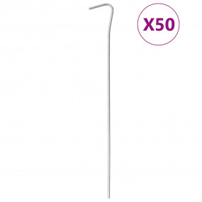 Tent Pegs 50 pcs 9.1 " 0.12 " Galvanized Steel