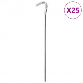 Tent Pegs 25 pcs 9.1 " 0.28 " Galvanized Steel