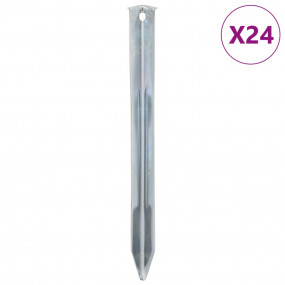 Tent Pegs 24 pcs 8.7 " 0.79 " Galvanized Steel