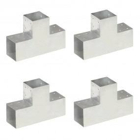 Post Connectors 4 pcs T Shape Galvanized Metal 3.98x3.9...