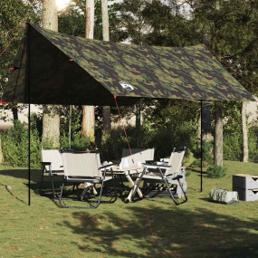 Camping Tarp Camouflage 181.9x120.5x83.1" Waterproof