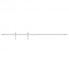 Imag:Mini Sliding Cabinet Door Kit Carbon Steel White 48.0 