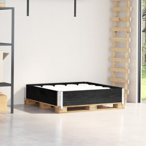 Pallet Collar Black 39.4x39.4" Solid Wood Pine