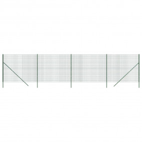 Wire Mesh Fence Green 4.6x32.8' Galvanized Steel