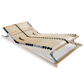 Slatted Bed Base without Mattress with 28 Slats 7 Zones...