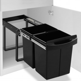 Kitchen Cupboard Pull-out Dustbin Soft-Close 12.7 gal