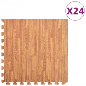 Floor Mats 24 pcs Wood Grain 8,64  EVA Foam