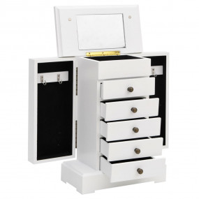 Jewelry Case with Mirror MDF 9.8x5.3x13.4"
