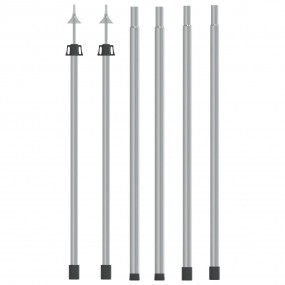 Telescopic Tarp Poles with Length of 40.2 - 102.4 " 2 p...
