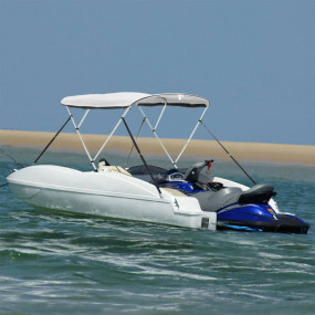 3-bow Bimini Top with Mesh Sidewalls 72.0x(72.8-78.0)x5...