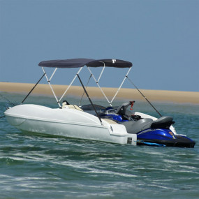 3-bow Bimini Top with Mesh Sidewalls 72.0x(60.6-65.7)x5...