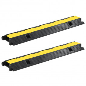 Cable Protector Ramps 2 pcs 1 Channel Rubber 39.4 "