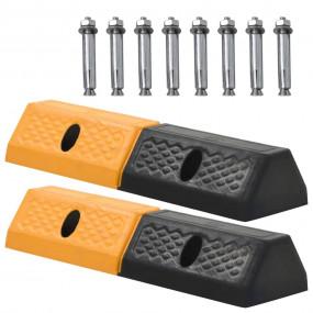 Parking Blocks 2 pcs Rubber 19.3x5.9x3.5"