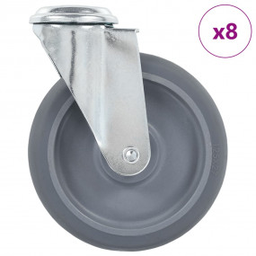 8 pcs Bolt Hole Swivel Casters 4.92 " (2x143428)