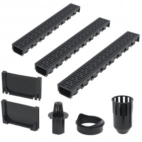 Drainage Channels 3 pcs Plastic 9.8 '