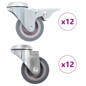 24 pcs Bolt Hole Swivel Casters 1.97 " (6x143430)
