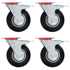 Swivel Casters with Double Brakes 4 pcs 4.92 "