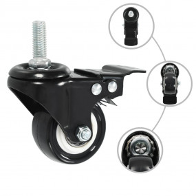 24 pcs Swivel Casters with Brakes 1.97 "