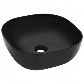 Wash Basin 16.7x16.7x5.7" Ceramic Black