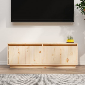 TV Cabinet 43.3x13.4x15.7" Solid Wood Pine