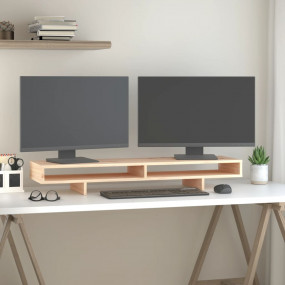Monitor Stand 39.4x10.6x5.5" Solid Wood Pine