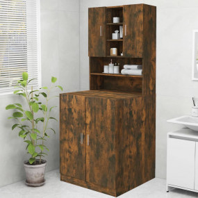 Washing Machine Cabinet Smoked Oak 27.8x10.0x35.4"