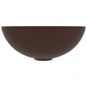 Bathroom Sink Ceramic Dark Brown Round