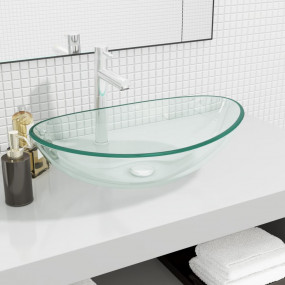 Basin Tempered Glass 21.5x13.8x6.1" Transparent