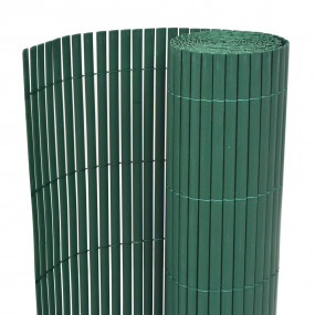 Double-Sided Patio Fence PVC 35.4x118.1" Green