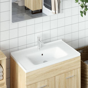 Bathroom Sink White 36.0x18.9x7.7" Rectangular Ceramic