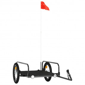 Bike Trailer Black 49.6x24.8x13.4" Iron