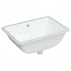 Bathroom Sink White 21.9x14.8x7.5" Rectangular Ceramic