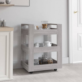 Kitchen Trolley Grey Sonoma 23.6x17.7x31.5" Engineered ...