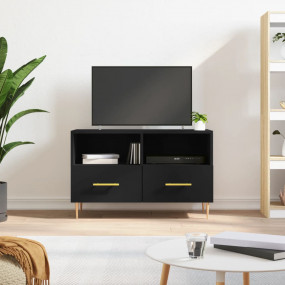 TV Cabinet Black 31.5x14.2x19.7" Engineered Wood