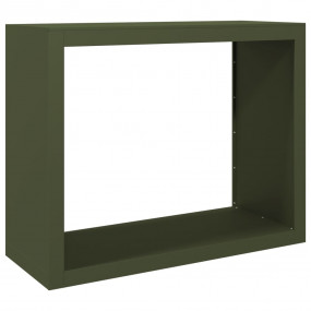 Firewood Rack Green 39.4x15.7x31.5" Steel