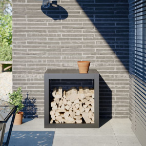 Firewood Rack Anthracite 23.6x15.7x23.6" Steel