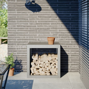 Firewood Rack 23.6x15.7x23.6" Stainless Steel