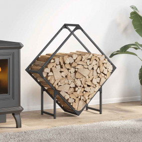 Firewood Rack Anthracite 31.5x9.8x31.5" Cold-rolled ste...