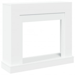 Fireplace Surround White 39.4x11.8x34.4" Engineered Woo...