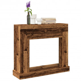 Fireplace Surround Old Wood 39.4x11.8x34.4" Engineered ...