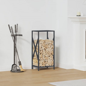 Firewood Rack Anthracite 13.4x9.8x27.6" Cold-rolled ste...