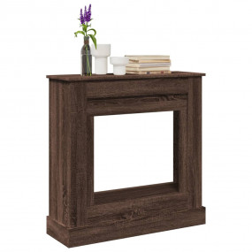 Fireplace Surround Brown Oak 35.4x11.8x35.4" Engineered...