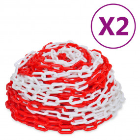 Warning Chains 2 pcs Red and White Plastic 98.4 '(2x141...